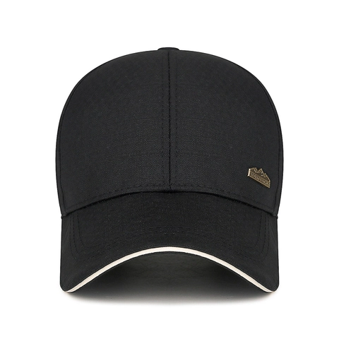 Cappello Da Baseball Da Uomo Sportivo Poliestere Twill Cappello Targa In Metallo Visiera Sandwich Regolabile