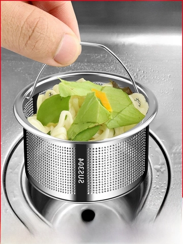 Kitchen Filter Drain Net Sink 304 Stainless Steel Filter Sink Garbage Artifact Sewer Drain Funnel