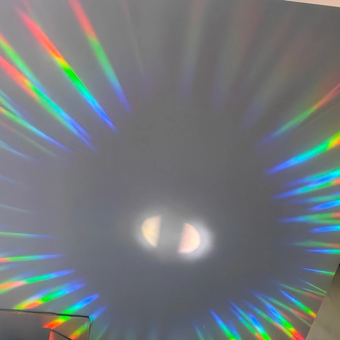 Acchiappasole Prisma Arcobaleno Acrilico Decorazione Sospesa Per Finestra Effetto Laser Olografico Animali Luna Sole