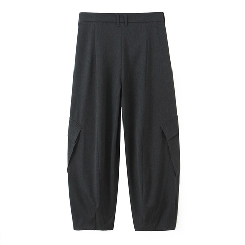 Pantalones Cargo Mujer Poliéster Cintura Alta Múltiples Bolsillos Casual Streetwear Hip Hop Pantalones Estrechos