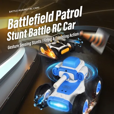 Auto Da Battaglia Acrobatica RC 2.4G Induzione Gestuale 4WD Veicolo Telecomandato Con Effetto Sonoro Luminoso Per Bambini