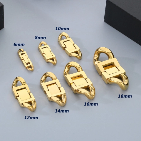Stainless Steel Jewelry Clasp Folding Buckle For Bracelet Necklace Watch Band Repair DIY Findings Connector Minimalist Fashion