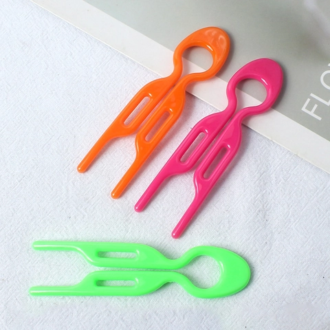 Minimalist U-Shaped Hair Stick French Hair Pin Plastic Resin Wavy Hair Fork Bun Maker For Women Styling Accessory