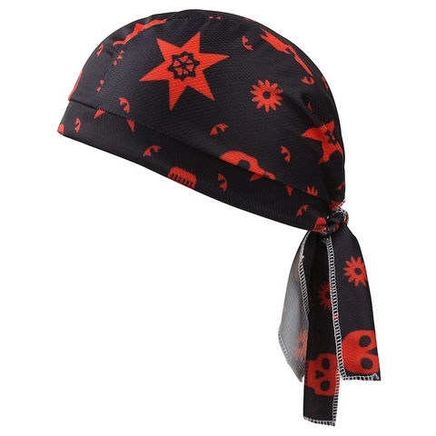 Mesh Polyester Piratenmuts Ademende Fietsbandana Schedel Ster Print Verstelbare Sport Hoofdband Unisex