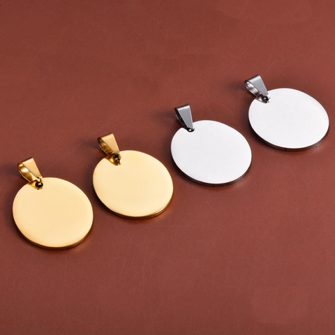 Acero Inoxidable Placa Perro Colgante Pulido Efecto Espejo Ovalado Tarjeta Militar Abalorio para DIY Grabado Joyería Fabricación Accesorio