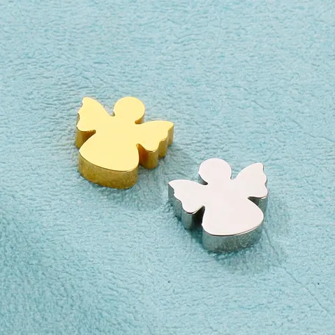 Engel Anhänger Edelstahl Poliert Spiegeloberfläche Cartoon Schmuckzubehör DIY Charm Für Halskette