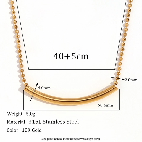 Roestvrijstalen Halsketting Voor Dames 18K Verguld Ballonhond Geometrische Kunstparel Hanger Elegante Mode Sieraden