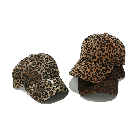 Luipaardprint Honkbalpet Polyester Verstelbaar Zonnescherm Streetwear Hoed Voor Dames