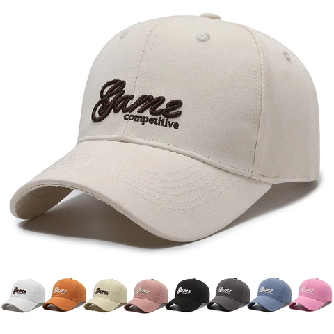 Baseball Cap Cotton Game Competitive Embroidery Adjustable Outdoor Casual Sun Protection Unisex