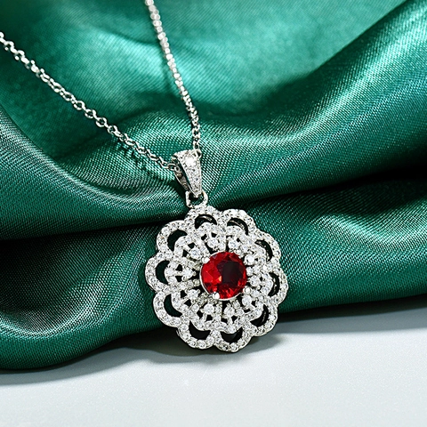 Collar con Colgante de Girasol de Acero Inoxidable de Lujo para Mujer Circonia Incrustada Diamantes de Imitación Cadena de Clavícula Joyería