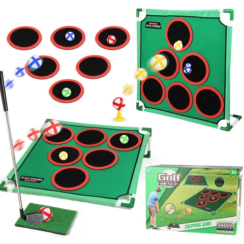 Activité De Jeu De Golf Avec Club En Acier Inoxydable Et Balles Collantes Jouet De Sport Portable Intérieur Extérieur Enfants
