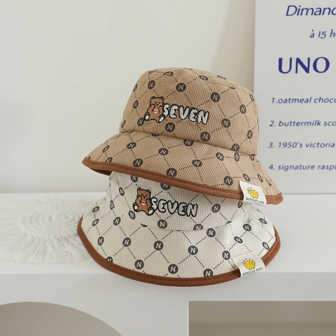 Cappello Da Baseball E Cappello Pescatore In Velluto A Coste Per Bambini Ricamo Orso Motivo Lettere Cappello Da Sole