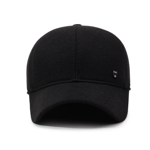 Winter Warme Baseballkappe Mit Ohrenklappen Fleecegefüttert Winddichte Verstellbare Outdoor Mütze Für Herren Stricktextur Sport