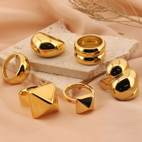 Anello A Cupola Minimalista In Acciaio Inossidabile Lucido A Specchio Fascia Geometrica Gioielli Di Moda Per Donne E Uomini