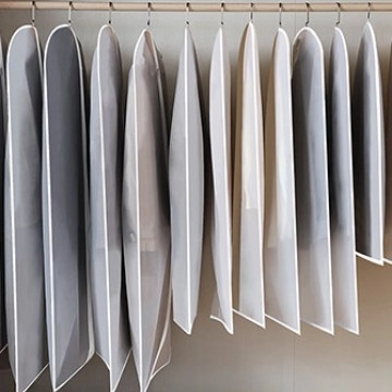 Fundas Ropa PEVA Esmerilado Impermeables Bolsas Colgantes Armario Antipolillas Lavables Con Cremallera