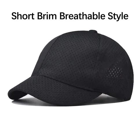 Gorra De Béisbol De Ala Corta Malla Transpirable Protección Solar Ajustable Sombrero Deportivo Casual Para Hombres Mujeres