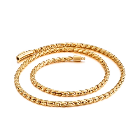 Collana Da Uomo In Acciaio Inossidabile Catena Osso Di Drago Placcato Sotto Vuoto Maglia Intrecciata Hip Hop Streetwear Gioielli Di Moda Con Chiusura A Barile