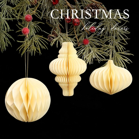 Decorazioni Natalizie In Carta A Nido D Ape Ornamenti Appesi Albero Origami Per Festa Festiva Casa