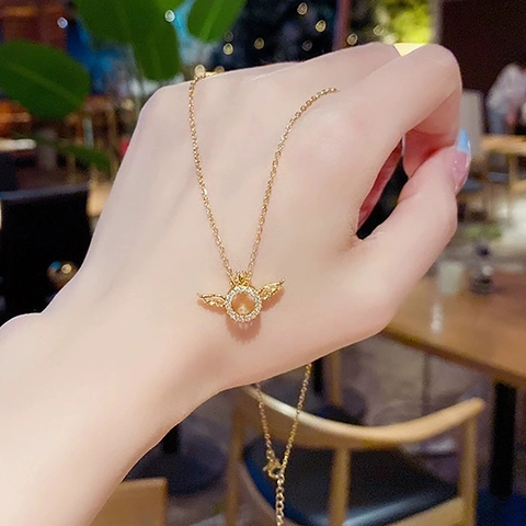 Collar De Colgante Cobre Chapado En Oro Corazón Estrella Luna Inicial Perla Artificial Joyería Minimalista Para Mujeres