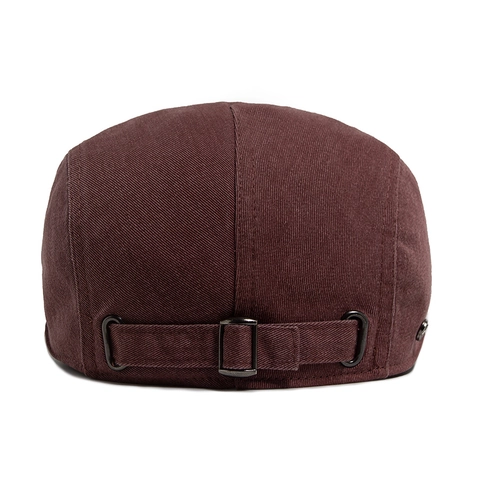 Gorra Plana De Algodón Lavado Vintage Ajustable Ivy Newsboy Sombrero Transpirable Informal Color Sólido Estilo Retro Para Hombres Mujeres