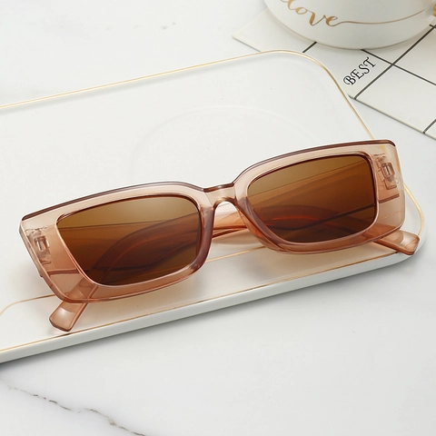 Square Sunglasses For Women Men Retro Small Frame UV400 Protection PC Plastic Candy Color Vintage Trendy Shades Outdoor