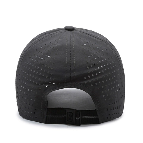 Gorra De Béisbol De Secado Rápido Transpirable Agujeros Cortados Con Láser Parasol Ajustable Sombrero Deporte Aire Libre Unisex