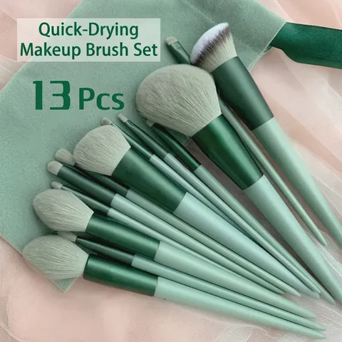 Professional Makeup Brushes Collection Soft Synthetic Fiber Bristles Face Eye Shadow Foundation Powder Cosmetic Brushes Storage Bag