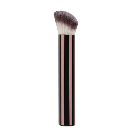 Professional Angled Foundation Brush With Aluminum Tube Handle Synthetic Bristles For Contouring Concealer Blush Makeup Tools