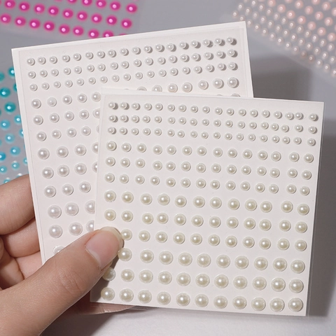 Adesivi Künstliche Perle Autoadesivi Semitondi Strass Gemme Per Nail Art Fai Da Te Artigianato Decorazione Della Custodia Del Telefono