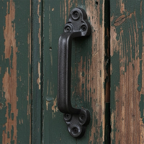 Vintage Industrial Pull Handle Cast Iron Retro Heavy Duty For Barn Doors Gates Cabinets Rustic Hardware Home Improvement