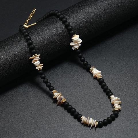 Collana Di Perline Boho Con Ghiaia Di Turchese Guscio Di Cocco E Occhio Di Tigre Gioielli Surf Punk Per Uomini Donne