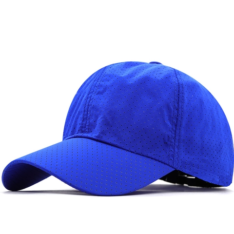 Breathable Mesh Baseball Cap Laser Perforated Sun Protection Outdoor Sports Hat Adjustable Quick Dry For Men Women