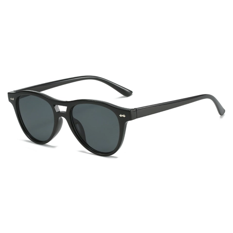 Sonnenbrille UV400 Schutz Doppelsteg Niet Oval Rahmen PC Material Retro Vintage Brille Trendy Outdoor Mode Reisen