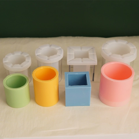 Hollow Cylindrical Square PC Plastic Candle Molds For DIY Candle Making Reusable High Temperature Resistant