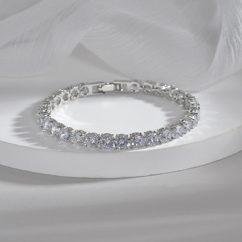 Mode Legering Zirconia Tennis Armband 18K Verguld Smaragdgroen Wit Edelsteen Ingelegd Schakelketting Armband Sieraden Voor Unisex