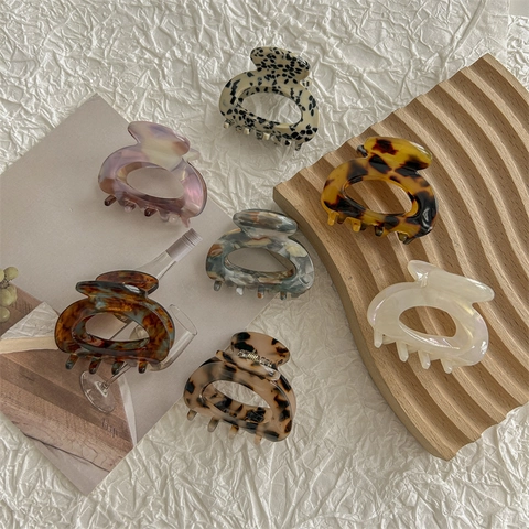 Molletta Per Capelli In Acetato Elegante Grande Molletta A Squalo Minimalista Antiscivolo Per Donne Accessorio Quotidiano
