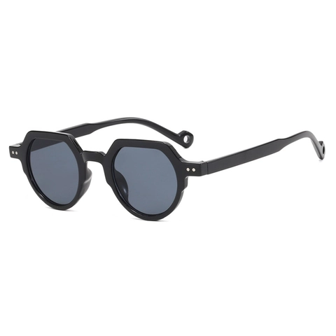 Retro Hexagon Sunglasses With PC Frame And AC Lens UV400 Protection For Men And Women Geometric Irregular Design