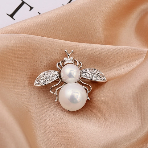 Spille Ape Carine Per Donna Lega Con Strass Finta Perla Artificial Smalto Insetto Gioielli Accessori Regalo Elegante