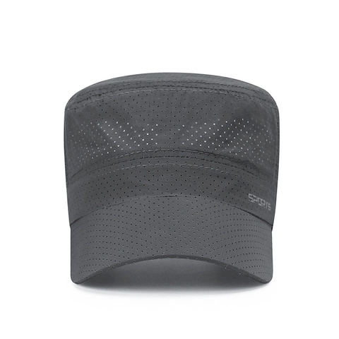Heren Cadet Cap Mesh Ademend Sneldrogend Militaire Hoed Verstelbaar Zonbescherming Outdoor Sport Plat