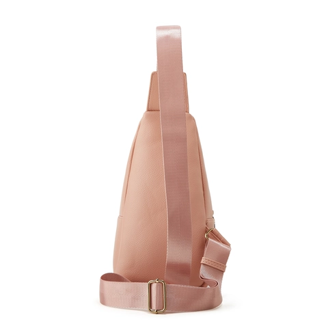 PU Lederen Borsttas Lychee Patroon Multi-Pocket Crossbody Tas Sling Pack Voor Dames En Heren Outdoor Mode