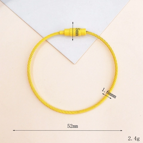 Colorful Coated Steel Wire Keychain Cable Rings Connector Barrel Screw Lock DIY Jewelry Making Accessories Shoe Charms