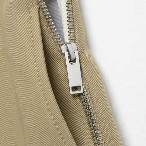 Women A-Line Mini Skirt Vintage American Retro Style Khaki Solid Color Polyester Woven Side Zipper High Waist