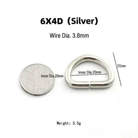 Metal D Rings Semi Circular Buckles Alloy Connector For Bag Strap Belt Clothing DIY Craft Accessories