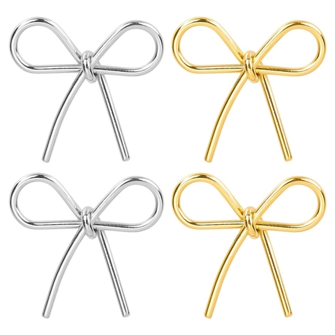Strik Hanger Ketting 304 Roestvrij Staal Vacuüm Geplateerd Schattig Geometrisch Sieraden Voor Vrouwen