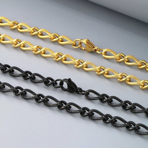 Collana A Catena Grumet In Acciaio Inossidabile Maglia Intrecciata Gioielli Hip Hop Di Tendenza Per Uomo Donna