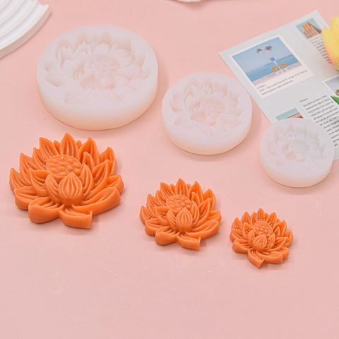 Lotusblume Silikonform Für DIY Handgefertigte Kerze Seife Harz Schokolade Fondant Tortendekoration Bastelwerkzeuge