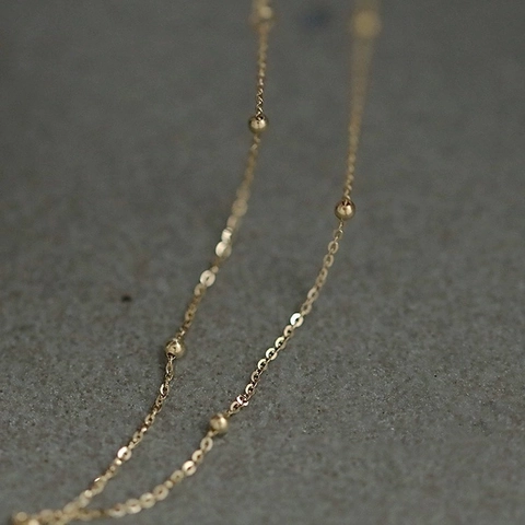 925 Sterling Silver Bracelet 14K Gold Plated Minimalist Fine Bead Chain Adjustable Heart Charm Jewelry For Women