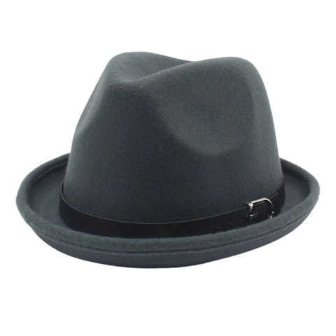 Chapeau Fedora Vintage En Feutre De Laine Pour Hommes Femmes Bord Court Jazz Gentry Casquette Avec Boucle De Ceinture Style Britannique Rétro