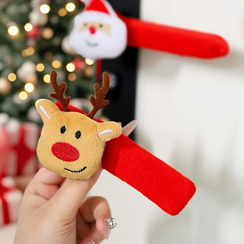 Fundas Para Pomos De Puerta Navidad Punto Peluche Papá Noel Reno Árbol Decoración Hogar Ornamento Xmas Funda Con Campana