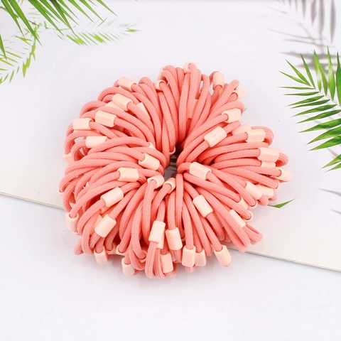 Kids Hair Ties Candy Color Macaron High Elastic Polyester Non Damaging Ponytail Holders For Toddlers Baby Girls